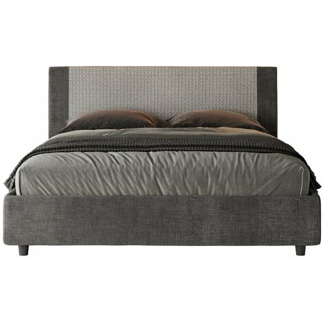 Letto Matrimoniale 160x200 cm con Rete e Contenitore Rosal Norris 25 Labirinto 2