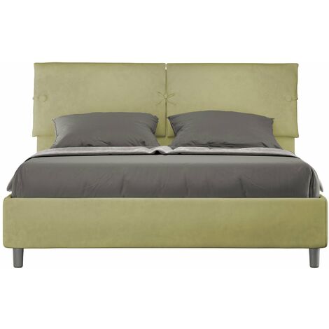 Letto Matrimoniale 160x200 cm con Rete e Contenitore Sleeper Tè verde
