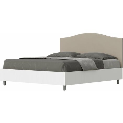 Letto Matrimoniale 160x200 cm con Rete Grace Tortora