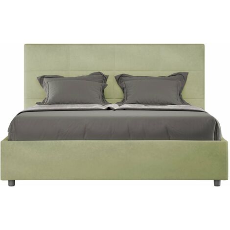 Letto Matrimoniale 160x200 cm con Rete Mika Tè verde