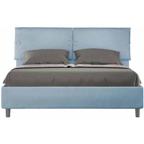 Letto Matrimoniale 160x200 cm con Rete Sleeper Azzurro