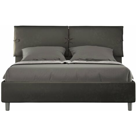 Letto Matrimoniale 160x200 cm con Rete Sleeper Grigio