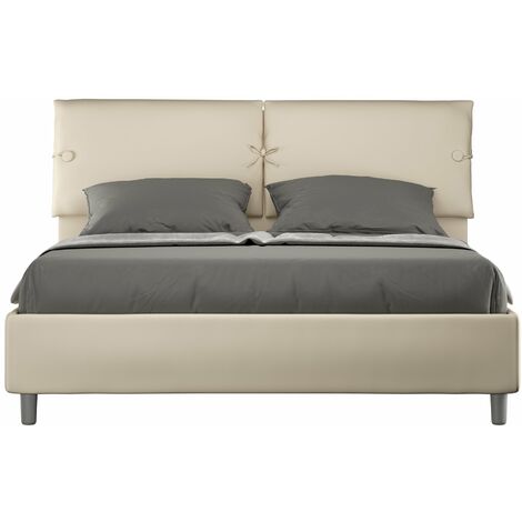 Letto Matrimoniale 160x200 cm con Rete Sleeper Tortora