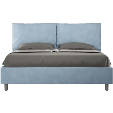 Letto Matrimoniale 160x200 cm Senza Rete Antea Azzurro