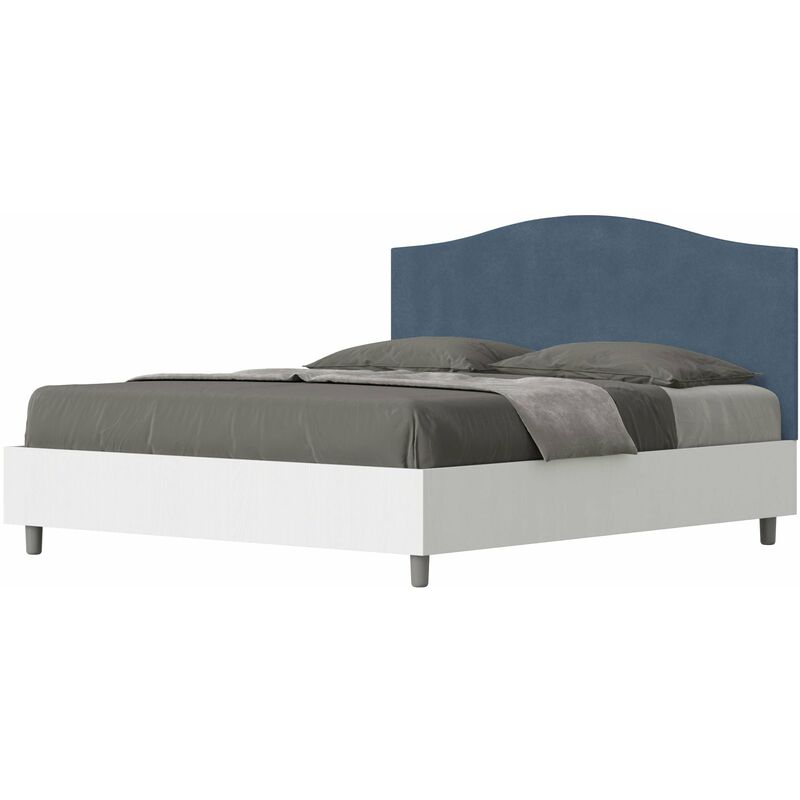 Giordanoshop Letto Matrimoniale 160x190 Cm Con Rete Grace Blu