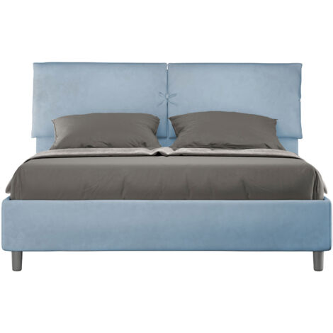 Letto Matrimoniale 160x200 cm Senza Rete Mados Azzurro