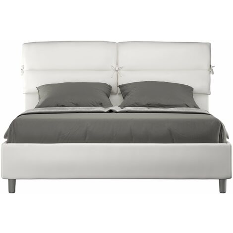 Letto Matrimoniale 160x200 cm Senza Rete Nandy Bianco