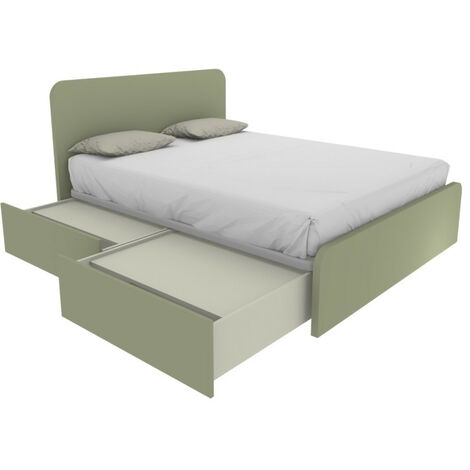 Letto matrimoniale 160x200 con cassettoni - Design italiano e montaggio facile - Salvia