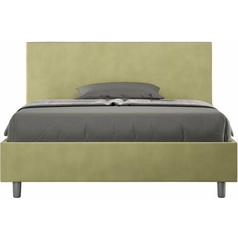 Letto Matrimoniale 160x210 cm con Rete e Contenitore Adele Tè Verde