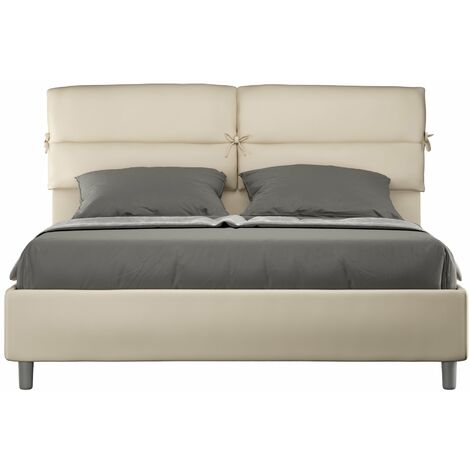 Letto Matrimoniale 160x210 cm con Rete Nandy Tortora