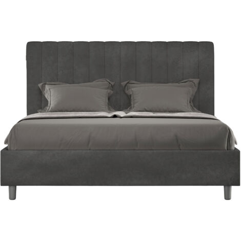Letto Matrimoniale 160x210 cm Senza Rete Agueda Grigio