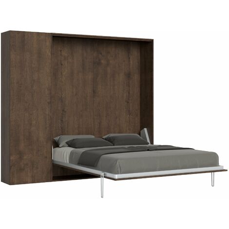 Letto Matrimoniale a Scomparsa Salvaspazio Kentaro H210 cm Marrone