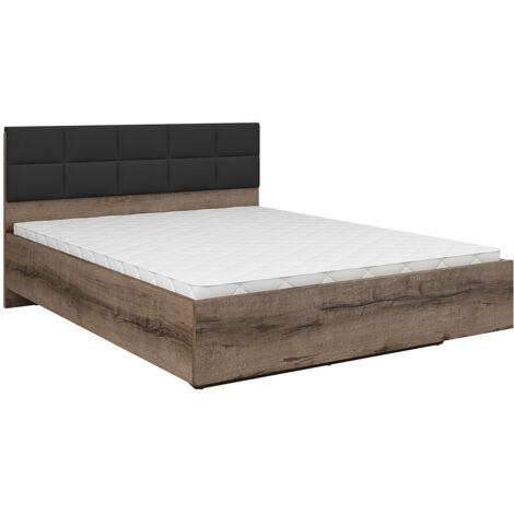 Letto matrimoniale con base Romane marrone 160x200cm