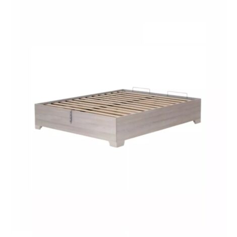 letto matrimoniale contenitore con piedini "bed box" olmo naturale 160x190 cm