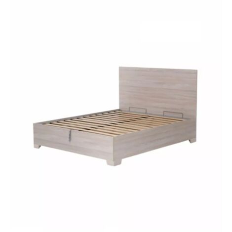 letto matrimoniale contenitore con piedini "hi box" olmo naturale 160x190 cm
