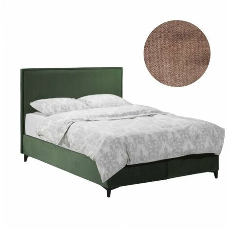 Letto matrimoniale contenitore Frame velluto tortora