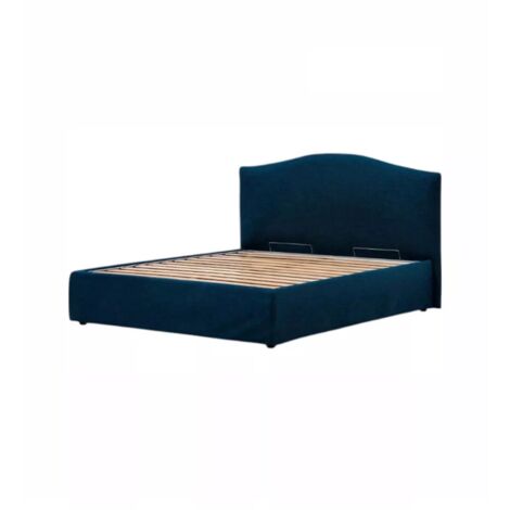 letto matrimoniale contenitore "hill" blu 160x190 cm