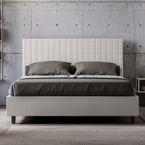 Letto matrimoniale design contenitore 160x200 moderno Sunny M1 - Bianco