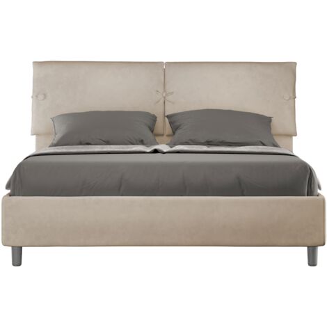 Letto matrimoniale e rete 160x190 in microfibra sabbia Sleeper