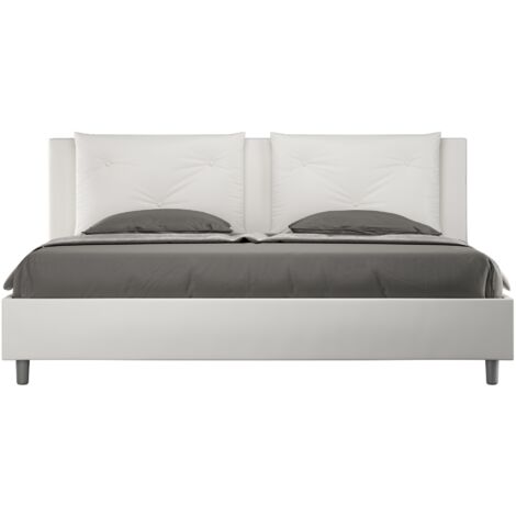 Letto Matrimoniale Extra Large 200x200 cm con Rete Appia Bianco