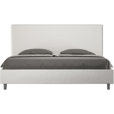 Letto Matrimoniale Extra Large 200x200 cm con Rete Focus Bianco