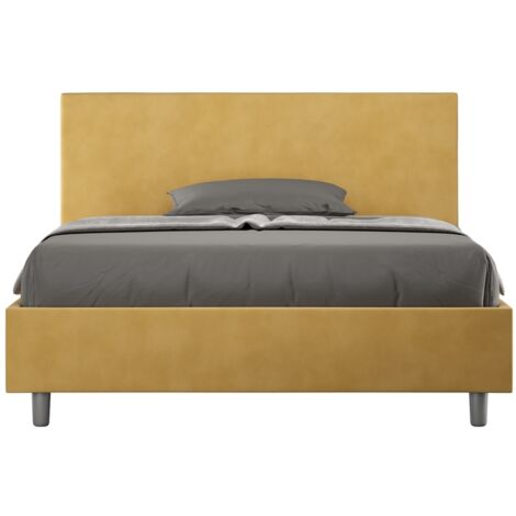 Letto Matrimoniale Extra Large 200x200 cm Senza Rete Adele Ocra