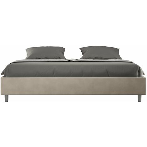 Letto Matrimoniale Extra Large Sommier 200x200 cm con Rete Azelia Sabbia