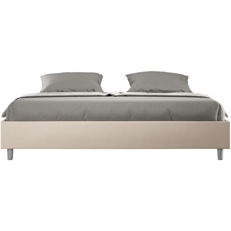 Letto Matrimoniale Extra Large Sommier 200x200 cm Senza Rete Azelia Tortora