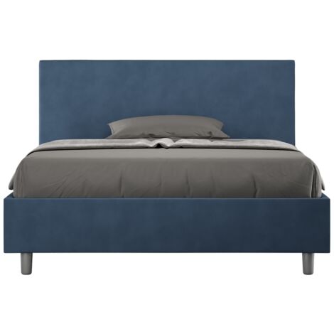 Letto Matrimoniale Francese 140x190 cm Senza Rete Adele Blu