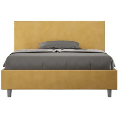 Letto Matrimoniale Francese 140x190 cm Senza Rete Adele Ocra