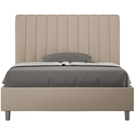 Letto Matrimoniale Francese 140x190 cm Senza Rete Agueda Tortora