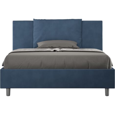 Letto Matrimoniale Francese 140x190 cm Senza Rete Antea Blu