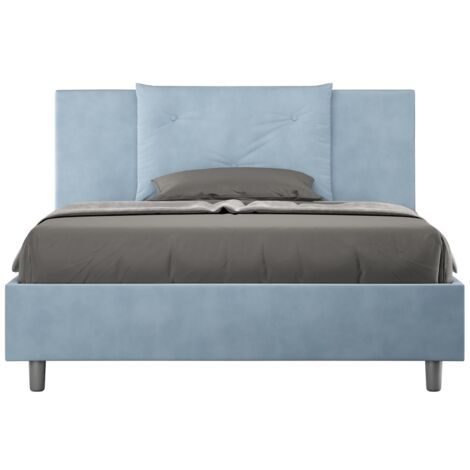 Letto Matrimoniale Francese 140x190 cm Senza Rete Appia Azzurro
