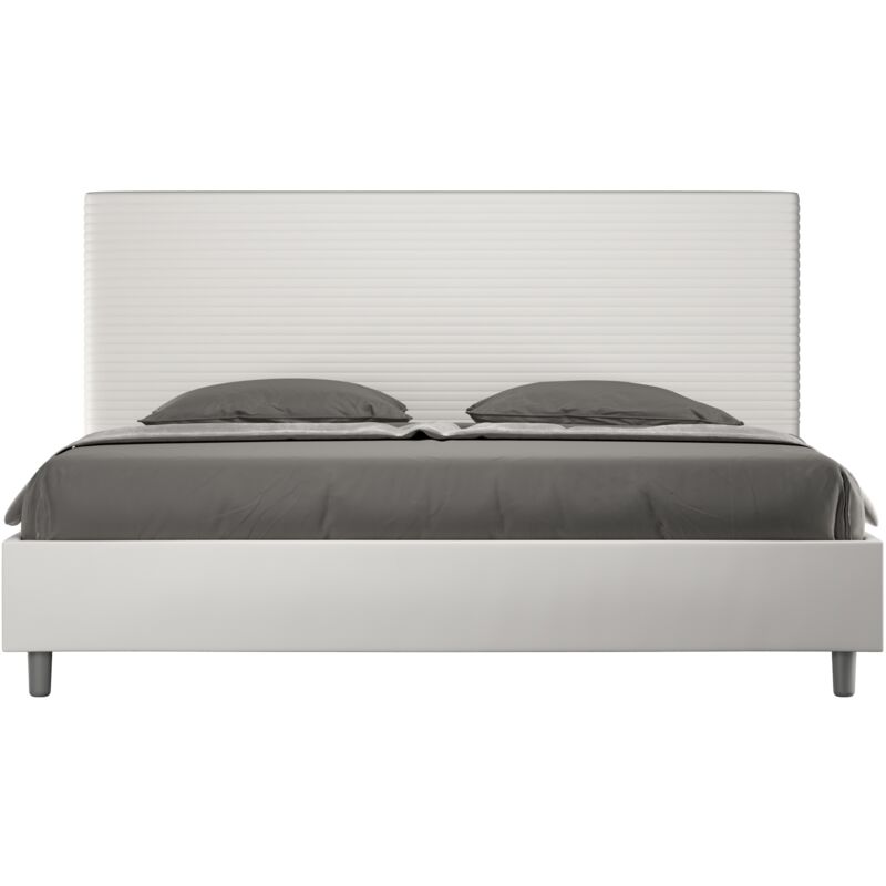 Giordanoshop Letto Matrimoniale Large 180x190 Cm Con Rete Focus Bianco