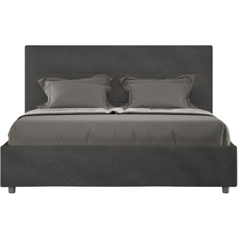 Letto Matrimoniale Francese 140x190 cm Senza Rete Mika Grigio