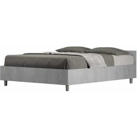Letto Matrimoniale Francese 140x200 cm Senza Rete Nuamo Grigio