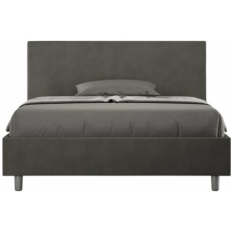 Letto Matrimoniale Francese 140x210 cm Senza Rete Adele Grigio