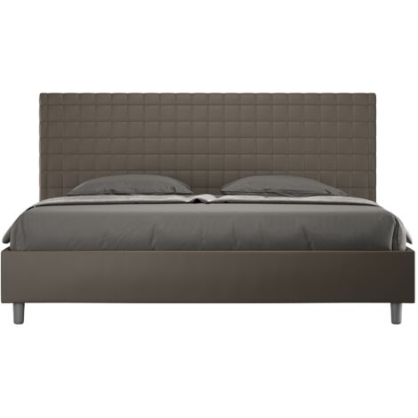 Letto Matrimoniale Large 180x190 cm con Rete Sunny Cappuccino