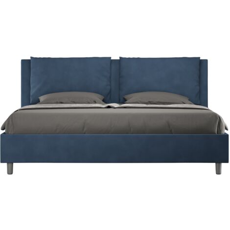 Letto Matrimoniale Large 180x190 cm Senza Rete Antea Blu