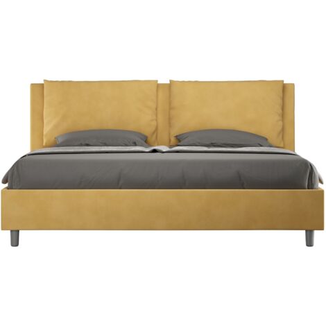 Letto Matrimoniale Large 180x190 cm Senza Rete Antea Ocra