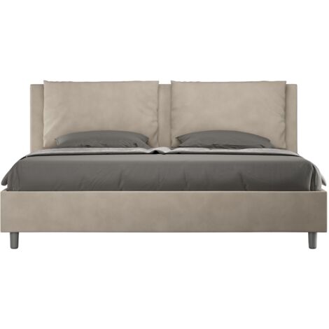 Letto Matrimoniale Large 180x190 cm Senza Rete Antea Sabbia
