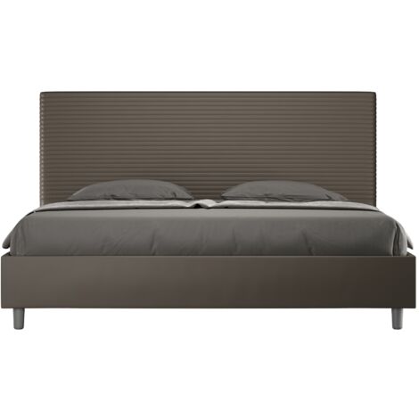 Letto Matrimoniale Large 180x200 cm Senza Rete Focus Cappuccino