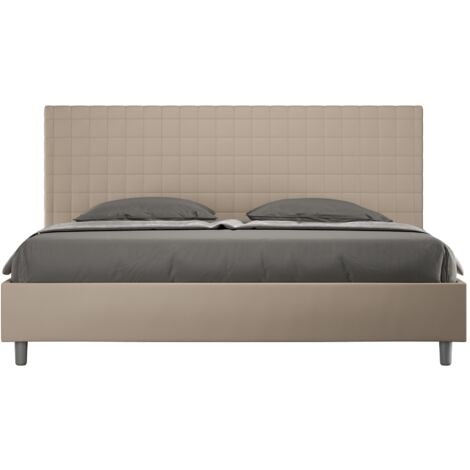 Letto Matrimoniale Large 180x200 cm Senza Rete Sunny Tortora