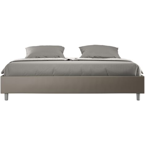 Letto Matrimoniale Large Sommier 180x200 cm Senza Rete Azelia Cappuccino