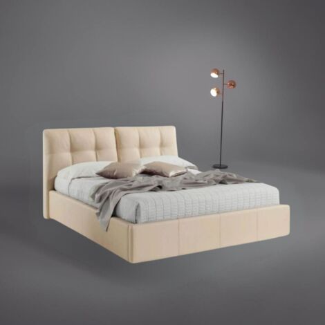 Letto matrimoniale Melia con contenitore crema