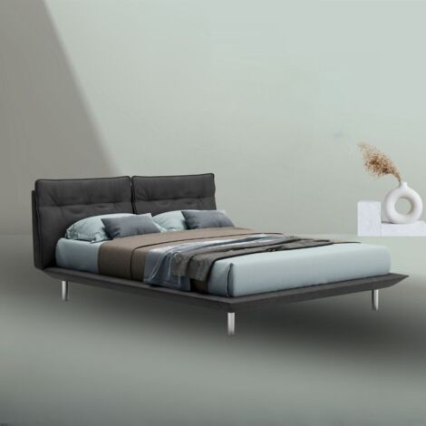 Letto matrimoniale moderno Bolt colore grigio scuro