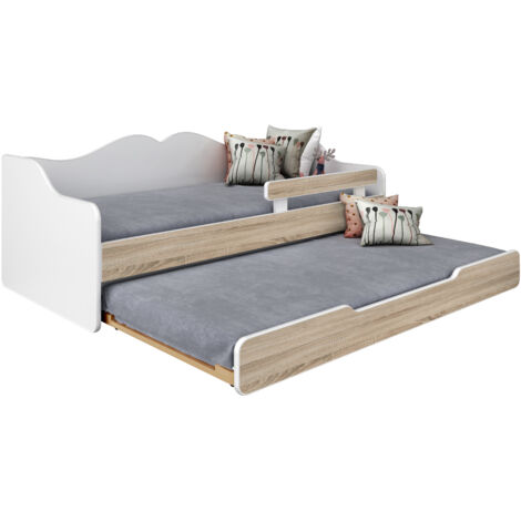 Letto matrimoniale per bambini BELLA2 180x80 bianco-sonoma