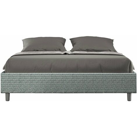 Letto Matrimoniale Sommier 160x190 cm con Rete Azelia Aragona 7 Azzurro