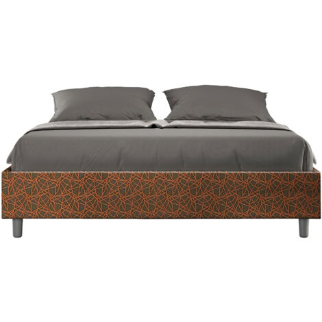 Letto Matrimoniale Sommier 160x190 cm Senza Rete Azelia Era 04 Arancione
