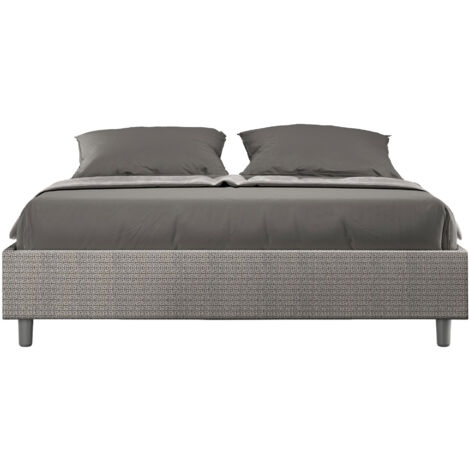 Letto Matrimoniale Sommier 160x190 cm Senza Rete Azelia Labirinto 02 Grigio